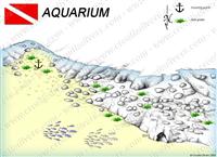 Croatia Divers - Dive Site Map of Aquarium